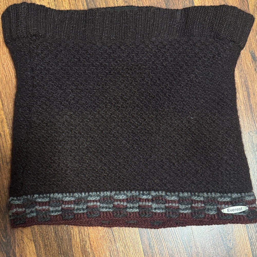 Everest Black Knit Turtleneck Tube Sweater Skirt